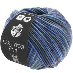 Lana Grossa COOL WOOL  Print | 716-jean/bleu gris/royal