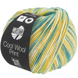 Lana Grossa COOL WOOL  Print | 832-écru/vanille/turquoise/pétrole