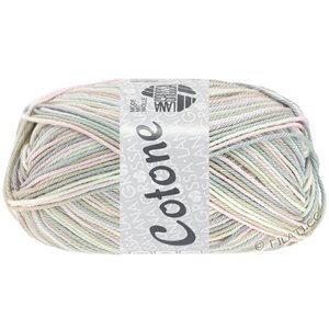 Lana Grossa COTONE  Print/Spray/Mouliné | 315-blanc/rosé/beige/gris argent
