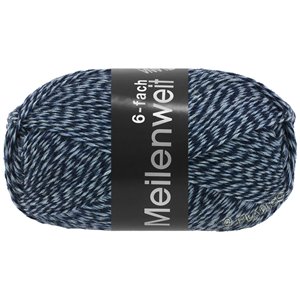 Lana Grossa MEILENWEIT 6-FACH 150g Mouliné/Print/Tweed | 8503-bleu foncé/bleu clair